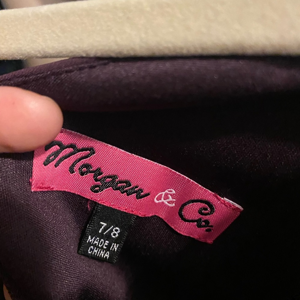 Morgan & Co. Long Violet evening gown, only worn once, left sided slit in front